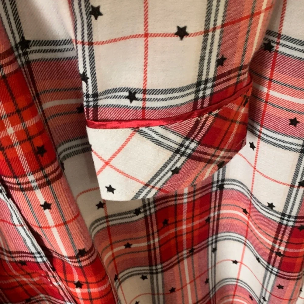 La Vie En Rose Red and White Plaid Nightgown - Picture 6 of 9